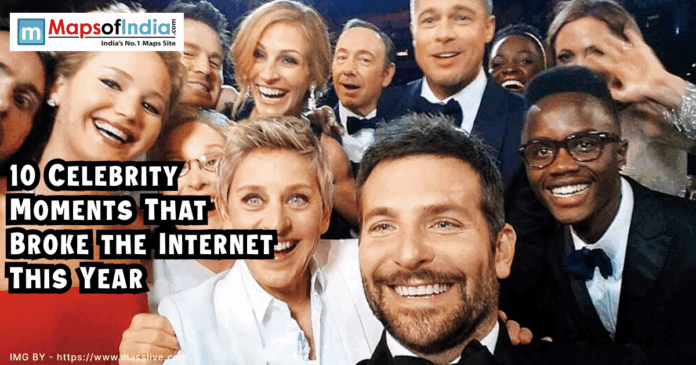 10 celebrity Image of celebrities taking selfie in a group