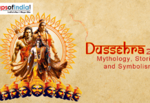Dussehra 2025: Mythology, Stories, and Symbolism Image of Ravan with his 10 heads on the occassion of Dushhera