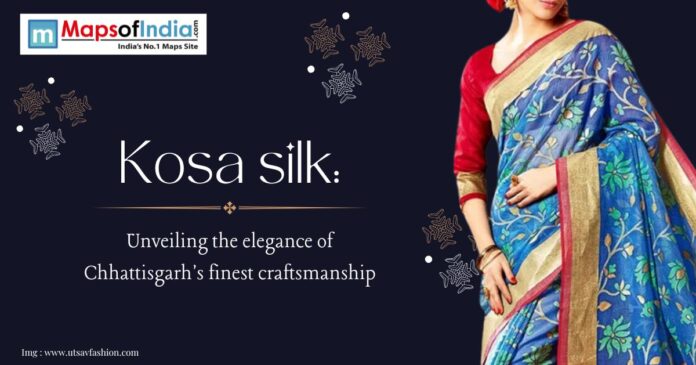 a image of women wearing kosa silk saree