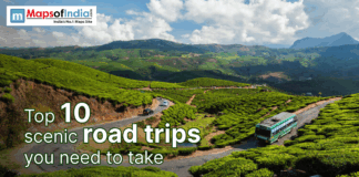 Top 10 Scenic Road Trips You Need to Take A scenic view of roads with title "top 10 scenic road trips you need to take"