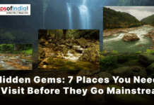 Hidden Gems: 7 Places You Need to Visit Before They Go Mainstream A collage of four nature scenes featuring waterfalls and rivers, with the text 'Hidden Gems: 7 Places You Need to Visit Before They Go Mainstream'.