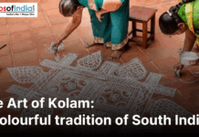 The Art of Kolam: A Colourful Tradition of South India Image of women drawing art of Kolam on the floor