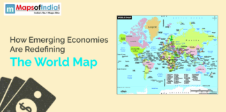 How Emerging Economies Are Redefining the World Map World map highlighting global nations with a title “How Emerging Economies Are Redefining the World Map,” showing economic growth and global influence.