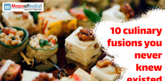 10 Culinary Fusions You Never Knew Existed An assortment of gourmet fusion appetizers displayed on a platter with the text ‘10 culinary fusions you never knew existed’ beside them.