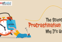 The Science of Procrastination and Why It’s Useful Illustration of a person lying asleep beside a large alarm clock with a 'Later' sign, representing procrastination, next to the title 'The Science of Procrastination and Why It’s Useful'.