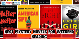 Best Mystery Novels for Weekend Reading Collage of popular mystery and crime novel book covers with a bold banner reading “Best Mystery Novels for Weekend Reading.”