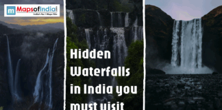 Hidden Waterfalls in India You Must Visit A collage of three different Indian waterfalls with the text "Hidden Waterfalls in India you must visit."