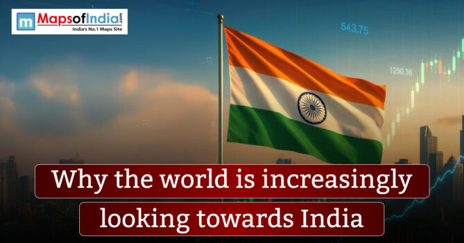 Vibrant green Northern Lights (Aurora Borealis) glowing over a dark, jagged mountain range and reflecting in a calm body of water, with the text "Unique things about the world that still amaze us."