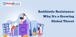 Antibiotic Resistance: Why It’s a Growing Global Threat An illustration titled "Antibiotic Resistance: Why It’s a Growing Global Threat" featuring medical professionals in lab coats and masks surrounded by oversized pills, capsules, a thermometer, and medicine bottles.