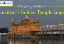 The Story Behind Amritsar’s Golden Temple Langar Golden Temple Amritsar illuminated at night across the water with text "The Story Behind Amritsar’s Golden Temple langar."