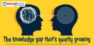 The Knowledge Gap That’s Quietly Growing Illustrative graphic showing two silhouettes with contrasting thought patterns, titled "The knowledge gap that's quietly growing."