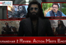Dhurandhar 2 Review: Action Meets Emotion Dhurandhar 2 movie review poster featuring lead actor in a stylish action look, with scenes highlighting intense action, emotional moments, and key supporting characters.