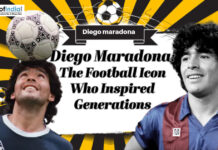 Diego Maradona: The Football Icon Who Inspired Generations Diego Maradona with football, celebrating his legacy as an iconic player who inspired generations.