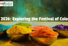Holi 2026: Exploring the Festival of Colours Bowls of colorful gulal powder with text for Holi 2026: Exploring the Festival of Colours.