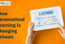 How Personalized Learning Is Changing Schools Hands holding a tablet displaying a learning diagram next to the text "How Personalised Learning Is Changing Schools."
