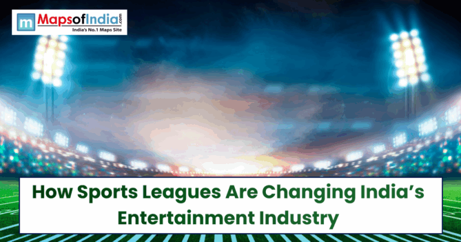 Floodlit sports stadium representing the rise of sports leagues transforming India’s entertainment industry.