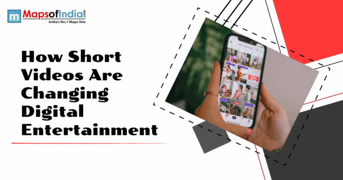 Smartphone displaying short-form video content on a social media app, illustrating how short videos are transforming digital entertainment