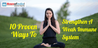 10 Proven Ways To Strengthen A Weak Immune System A woman meditating outdoors on grass for immune system health.