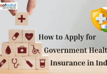 How to Apply for Government Health Insurance in India Illustration of stacked medical icons and blocks with a cross symbol, representing how to apply for government health insurance in India.