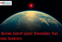 Life Beyond Earth? Latest Discoveries That Shocked Scientists Illustration of Earth from space with a glowing red star above and the text “Life Beyond Earth? Latest Discoveries That Shocked Scientists.”