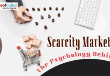Scarcity Marketing: The Psychology Behind It A shopping cart with boxes and chess pieces with the text "Scarcity Marketing: The Psychology Behind It."