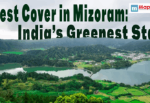 Forest Cover in Mizoram: India’s Greenest State Scenic view of lush forests and hills in Mizoram highlighting India’s highest forest cover.
