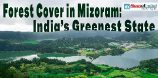 Forest Cover in Mizoram: India’s Greenest State Scenic view of lush forests and hills in Mizoram highlighting India’s highest forest cover.