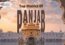 Top Districts of Punjab Golden Temple in Punjab with “Top District of Punjab” text overlay