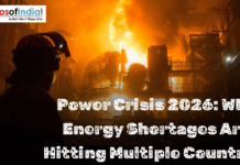 Power Crisis 2026: Why Energy Shortages Are Hitting Multiple Countries Industrial plant fire during power crisis, highlighting global energy shortages in 2026