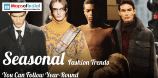 Seasonal Fashion Trends You Can Follow Year-round Four models showcasing diverse seasonal knitwear and layered outerwear.