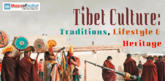 Tibet Culture: Traditions, Lifestyle & Heritage Tibetan monks performing traditional rituals representing Tibet’s culture, heritage, and lifestyle.