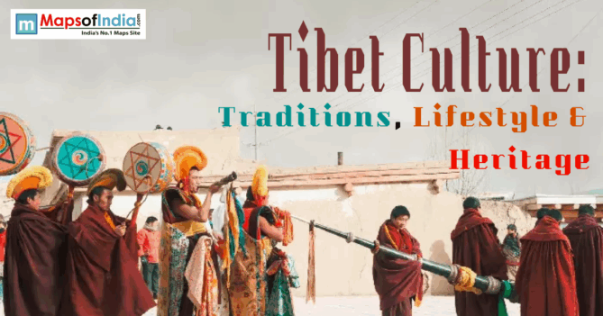 Tibetan monks performing traditional rituals representing Tibet’s culture, heritage, and lifestyle.