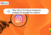 Why Gen Z Is Using Instagram Instead Of Google For Search Illustration showing why Gen Z prefers Instagram over Google for search with Instagram logo under a magnifying glass.