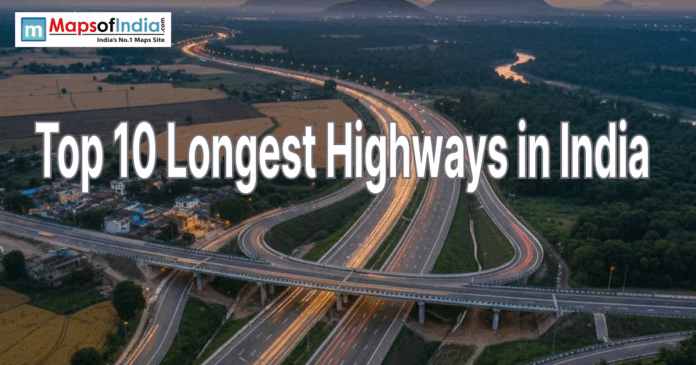 Top 10 longest highways in India with aerial highway view