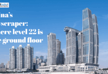 China’s Skyscraper: Where Level 22 Is The Ground Floor China skyscraper with unique design highlighting the building where Level 22 serves as the ground floor.