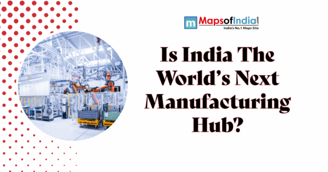 India’s manufacturing growth with a modern factory showcasing automation and industrial development.