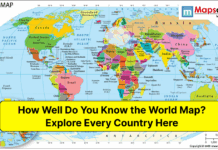 How Well Do You Know the World Map? Explore Every Country Here Political world map infographic with text "How Well Do You Know the World Map? Explore Every Country Here."