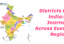 Districts Of India: A Journey Across Every Region Map of India highlighting states and regions with the title “Districts of India: A Journey Across Every Region”
