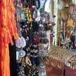 Stalls outside the temple