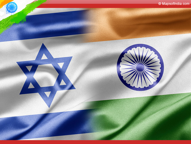 India and Israel Flags