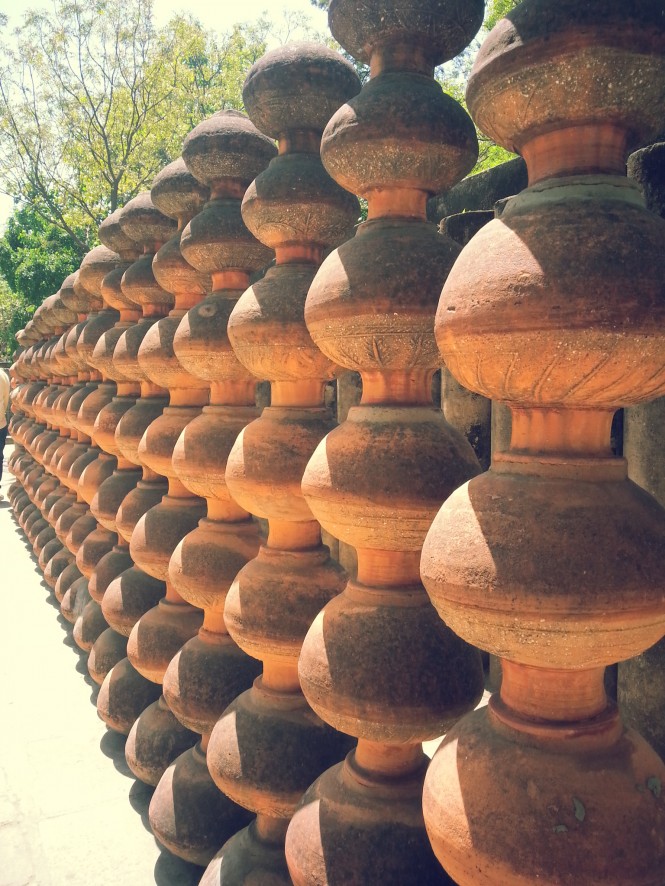 Pots kept on one another