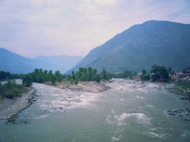 View from bridge at Bhuntar