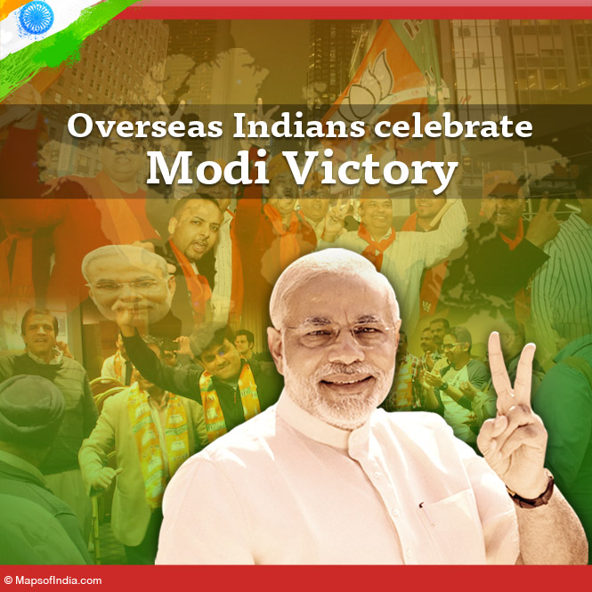 Narendra Modi - Victory celebration