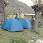 Tents pitched in at Tandi