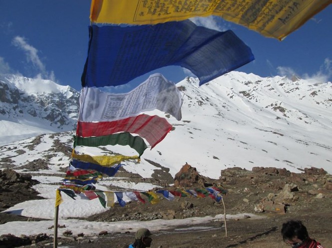 Buddhist prayer flags at Zingzingbar