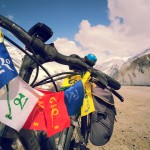 Buddhist flags on my cycle