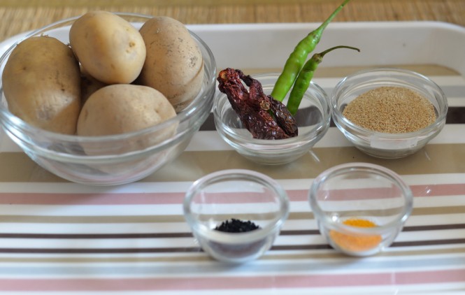 Key Ingredients for Aaloo Poshta