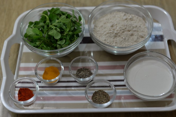 Key Ingredients for Methi (fenugreek) Ka Thepla