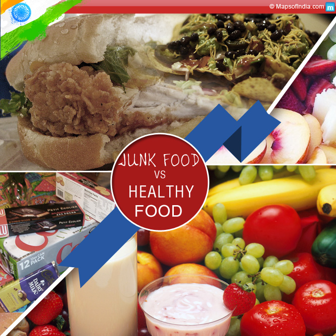 compare healthy food and junk food