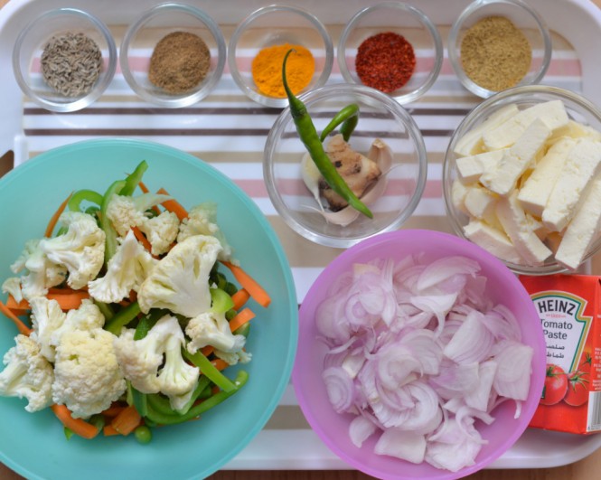 Paneer Jalfrezi - Key ingredients